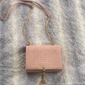 Pink snake skin crossbody purse ✨ never used!